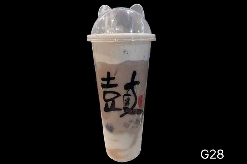 tofu pudding milk tea with soymilk foam